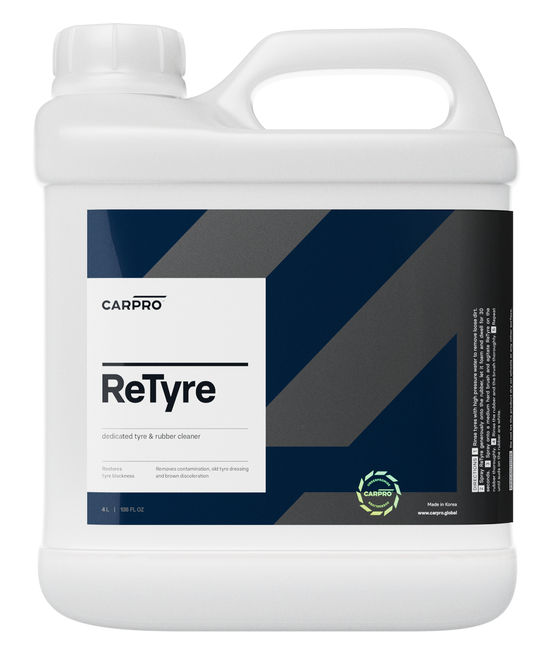 CarPro ReTyre: Tire & Rubber Cleaner -4 Litre